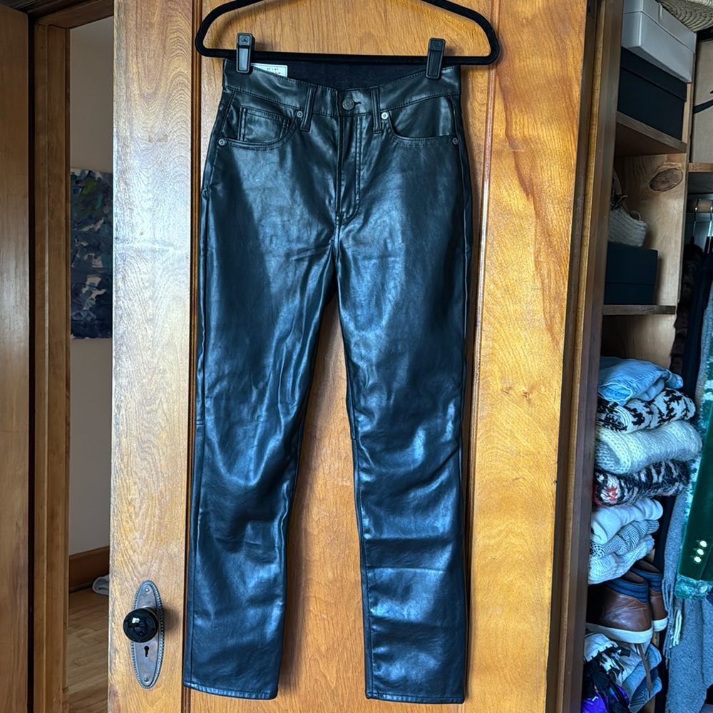 Gap Vintage Slim High Rise Faux Leather Pants, 27/4R